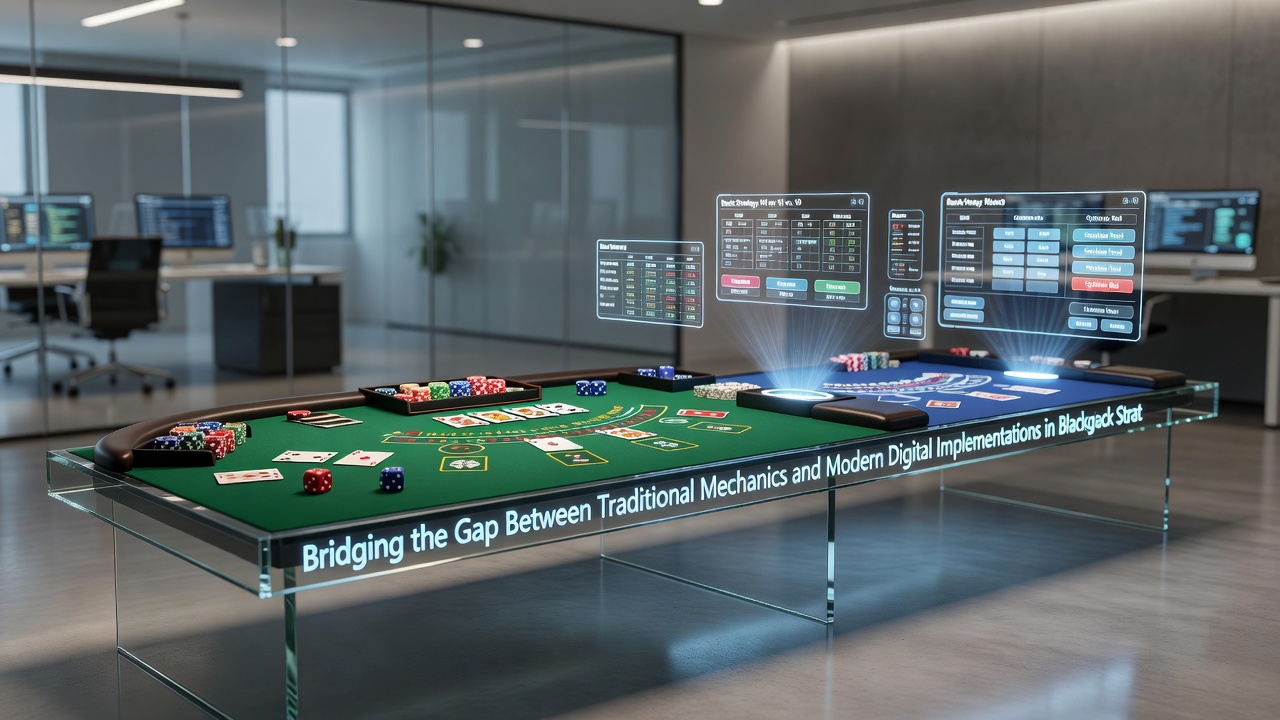 Digitale Blackjack-Software mit Kartenanalyse und traditionellen Strategie-Charts