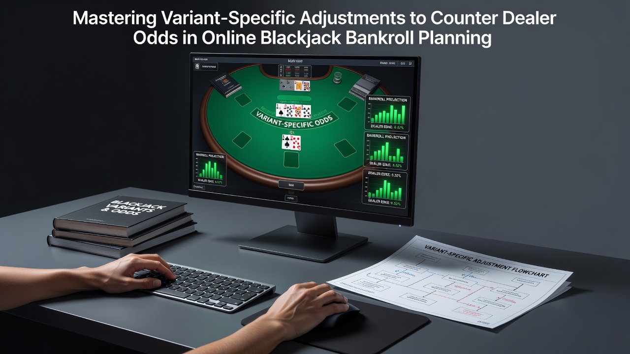 Blackjack-Tisch mit Karten und Chips, der die Grundlage für variantenspezifische Bankroll-Strategien zeigt