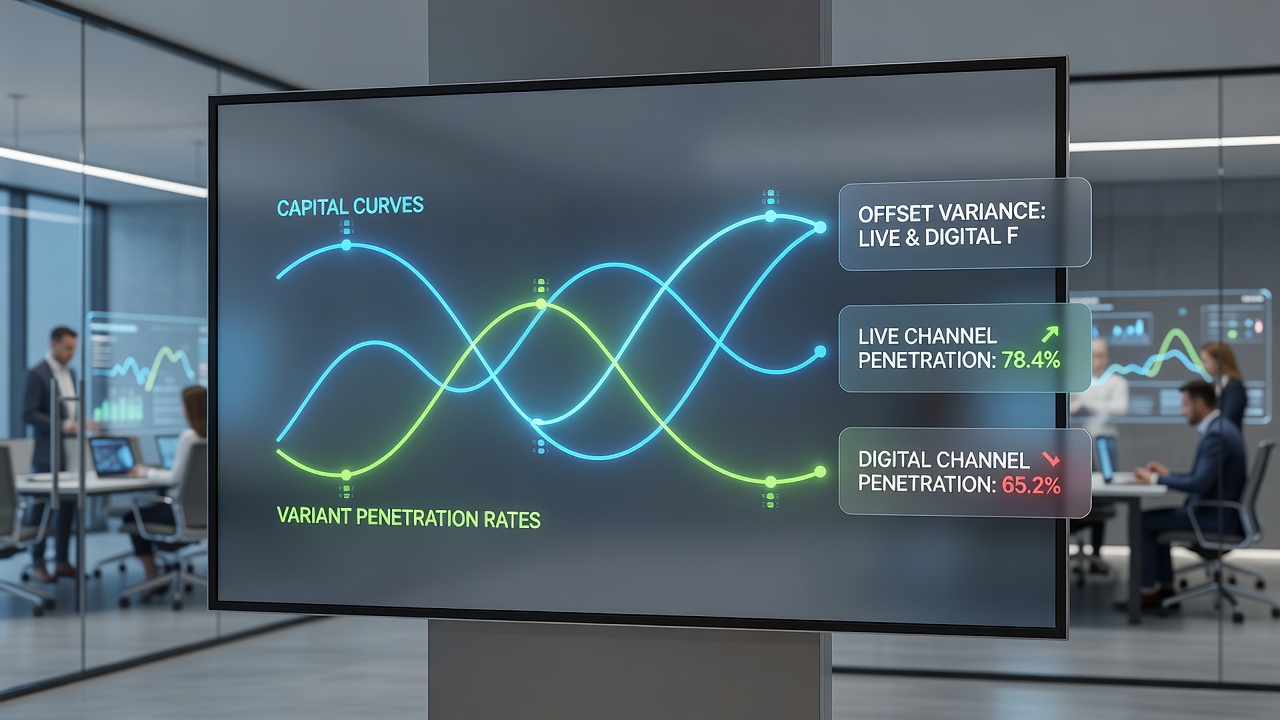 Vergleich von Varianzkurven in Live-Blackjack und digitalen Formaten